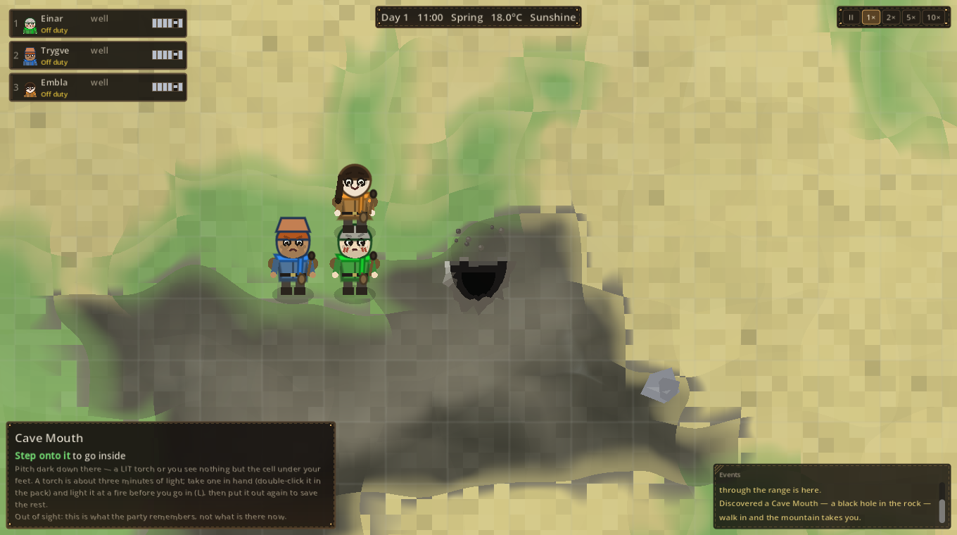 A cave mouth in a mountainside