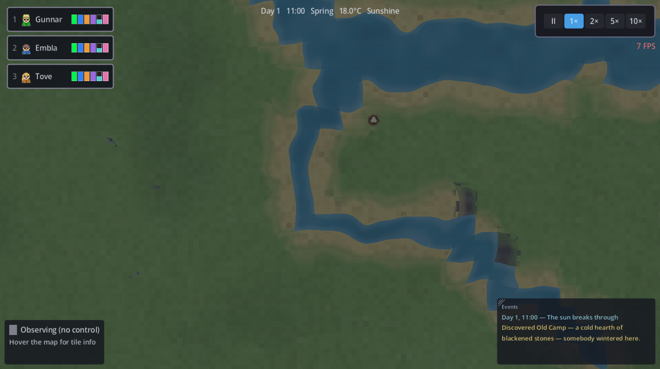 A trunk river cutting to the sea
