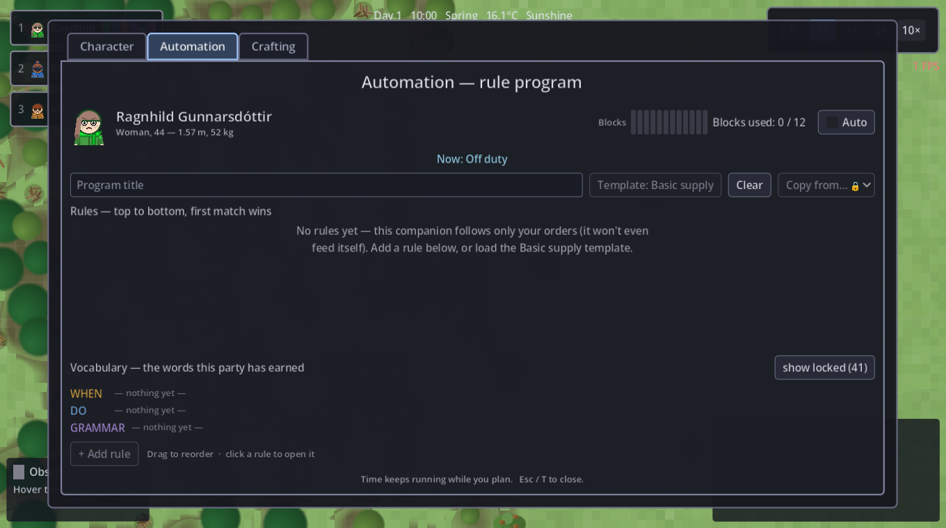 The rule editor