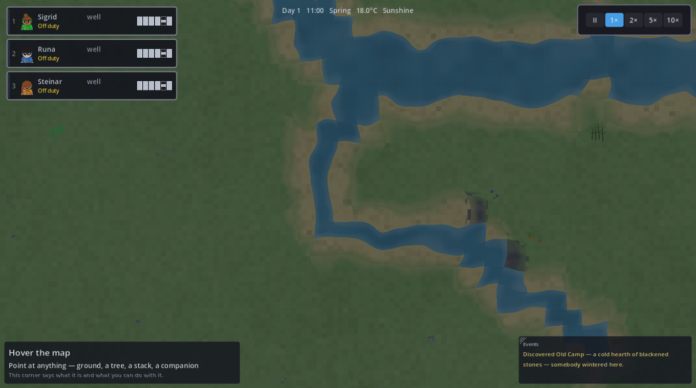 A trunk river cutting to the sea