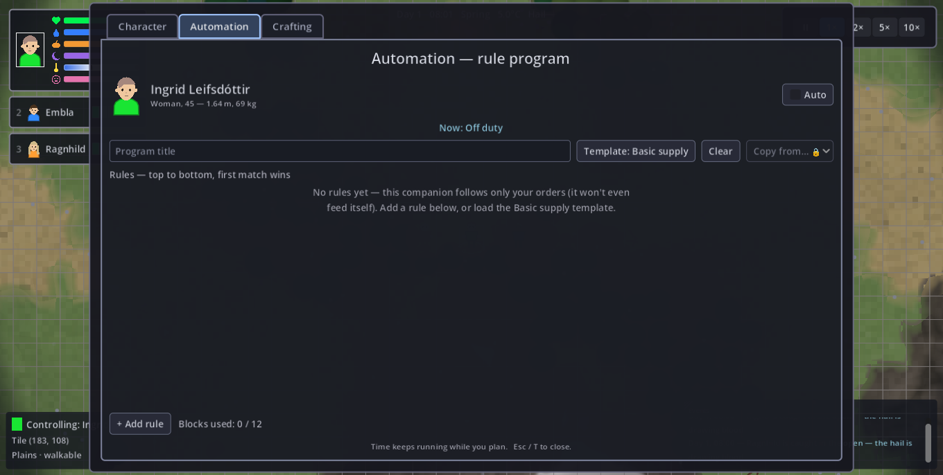 The rule editor