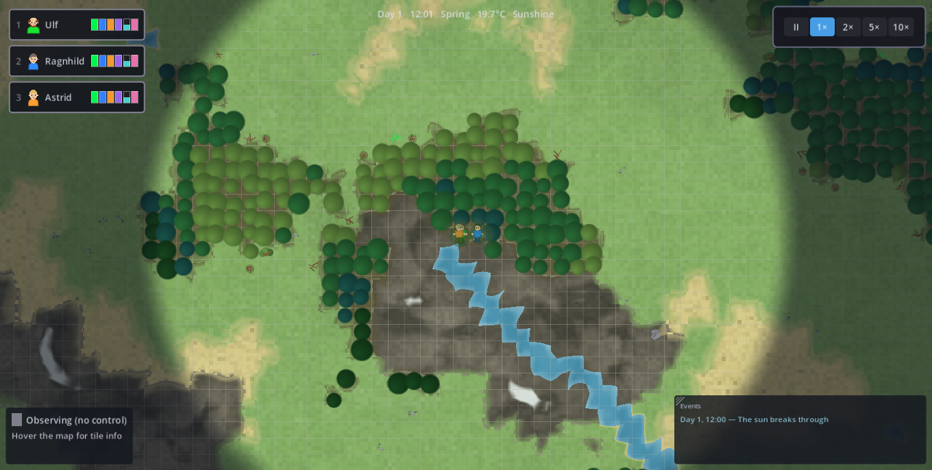A river from the central mountain