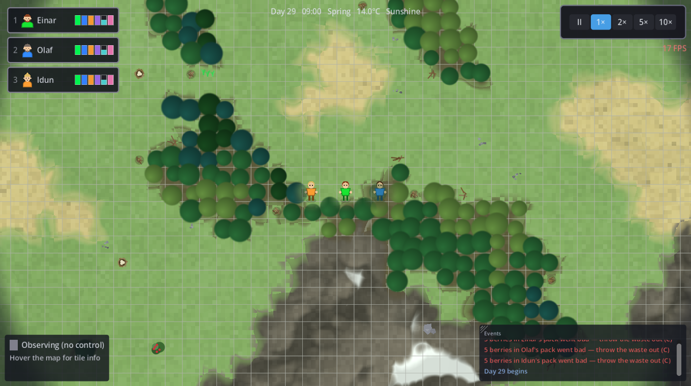 The party on the island