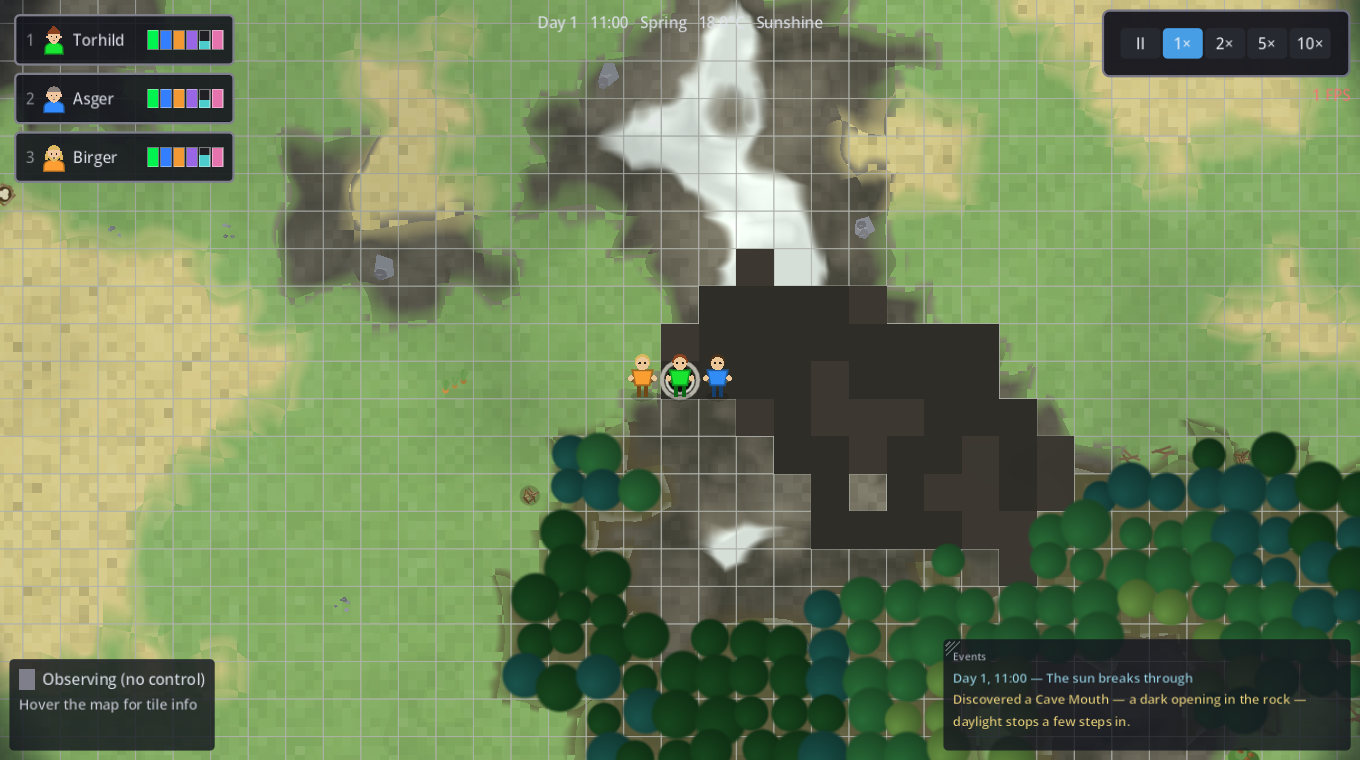 A cave mouth in a mountainside