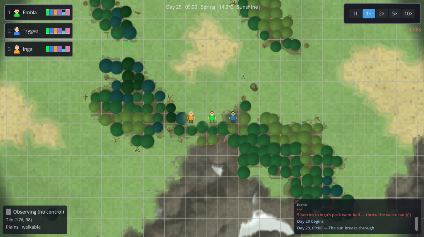 The party on the island